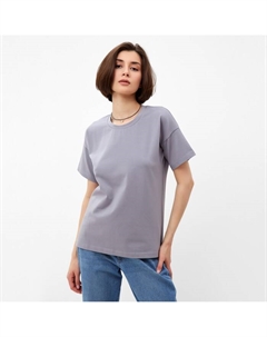 Футболка женская : Basic line, серая, размер 44 Minaku