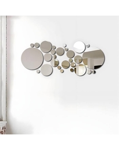 Зеркало настенное «Пузырьки», на клеевой основе, акриловое, 32 детали, d=2-15 см Qf