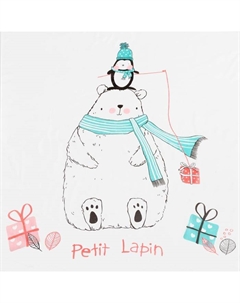 Пелёнка муслиновая «Косолапый» 110х120 см, двухслойная, 70% бамбук, 30% хлопок Крошка я