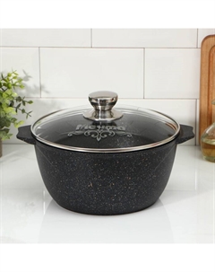 Кастрюля «Гранит Star», 4 л, d=24 см, h= 12 см, антипригарное покрытие, цвет тёмно-синий Мечта