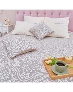 Наволочка декоративная «Орнамент» цвет серый, 40х40 см, 100% хлопок Этель