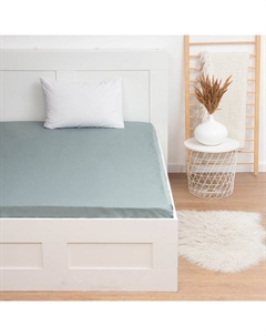 Простыня на резинке "" 160х200х25 см, бирюзовый, 100% хлопок, перкаль Этель