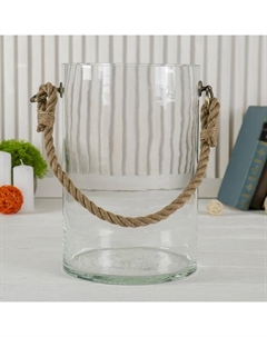 Ваза «Трубка 200», с ручкой, 8 л, 19×30 см, стекло, прозрачная Evis