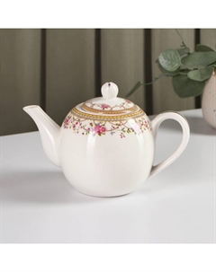 Чайник фарфоровый заварочный «Розали», 800 мл, цвет белый Доляна