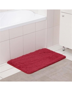 Коврик для ванной и туалета «Пушистик», 50×80 см, цвет бордовый Доляна
