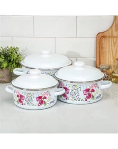 Набор кастрюль «Мозаика», 3 предмета: 2 л, 3 л, 4 л, индукция Vitross