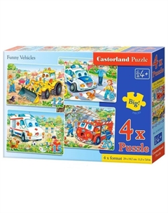 Пазл «Транспорт», 8, 12, 15, 20 элементов Castorland