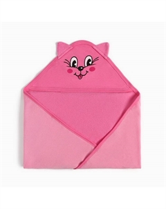 Полотенце детское, уголок, махровое, размер 90х105 см, цвет розовый Рид