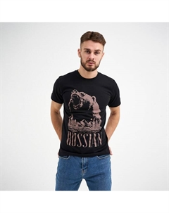 Футболка мужская «Медведь» р. 48, черный Kaftan