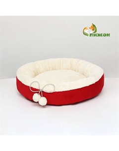 Лежанка «Снежок», 56×46×13 см, красный Пижон