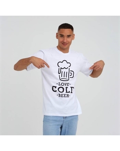 Футболка мужская Beer р. 56, белая Kaftan