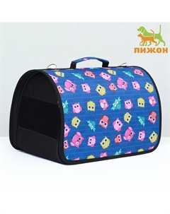 Сумка - переноскара для животных, каркасная, ПВХ, 40 х 25 х 26 см, микс цветов Пижон