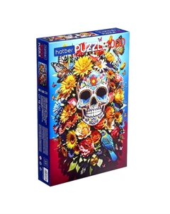 Пазлы «Цветочный череп», 1000 деталей Hatber