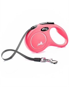 Рулетка New Classic S (до 15 кг) 5 м лента, красная Flexi