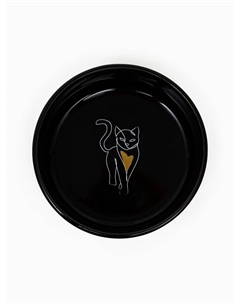 Миска керамическая «Леопард» 250 мл - 11.5×11.5×4.5 см, чёрная Пижон