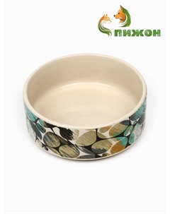 Миска керамическая «Горошек» 200 мл - 10.5×10.5×4 см, бежевая Пижон