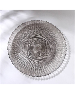 Блюдо сервировочное «Ретро Grey», d=28 см, стекло, серое Akcam