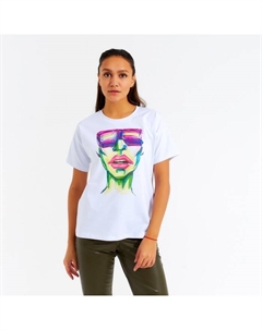 Футболка женская Girl, белая, размер 42 Minaku