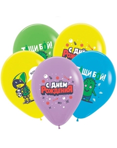 Шар латексный 12" «Геймеры. Звёздный бой», пастель, 2-сторонний, набор 25 шт., МИКС Sempertex