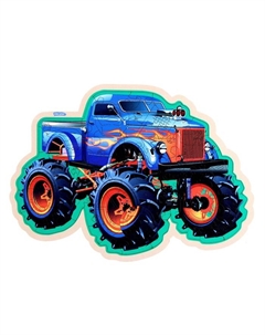 Фигурный пазл в рамке «Монстер трак в огне», 55 деталей Турбо детки