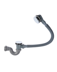 Сифон для ванны TIM BAS0270P(A), 1 1/2"х40 мм, клик-клак, с фиксатором, пластик Tim