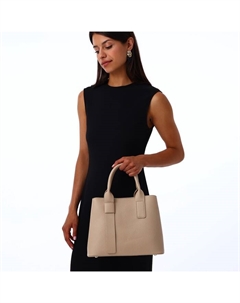 Сумка женская тоут на молнии, 32×12×24 см, бежевая Textura