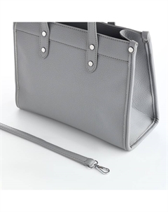 Сумка женская тоут на молнии, с кошельком, 30×10×24 см, серый Textura