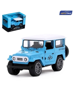 Машинка металлическая «Джип», инерционная, цвет синий Автоград