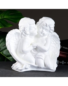 Фигурка светящаяся в темноте «Пара ангелов сидя», 29×14×28 см, белая Хорошие сувениры