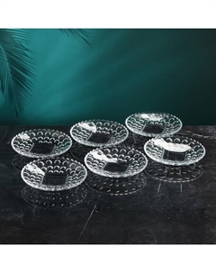 Тарелки «Семирамида», набор 6 шт., стекло, прозрачные Isfahan glass
