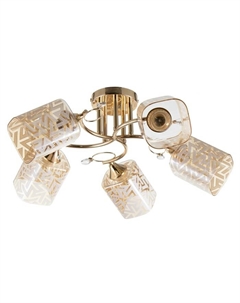 Люстра "Лина" 5х60Вт Е27 золото 56х56х26 Svk