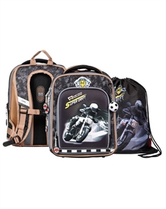 Рюкзак каркасный 35 х 26 х 14 см, HK22, наполнение: мешок, пенал, синий HK22-4 Across