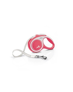 Рулетка NEW LINE Comfort XS (до 12 кг) лента, 3 м серый/красный Flexi