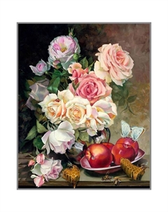 Алмазная мозаика без подрамника «Наслаждение», 40 × 50 см, 39 цветов Milato