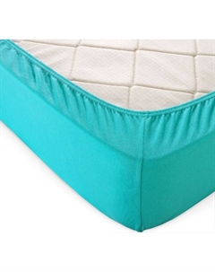 Простыня на резинке, трикотаж, размер 200х200х20 см, цвет ментоловый Текс-дизайн