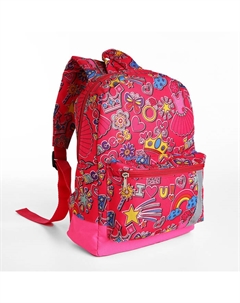 Рюкзак детский «» на молнии, с карманом, светоотражающая полоса, размер 21×11×29 см, розовый Зфтс