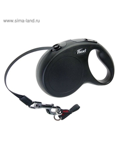 Рулетка  New Classic M (до 25 кг) лента 5 м, черная Flexi