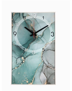 Часы-картина настенные, интерьерные "Мрамор", плавный ход, 57 х 35 см Timebox