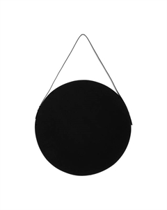 Зеркало настенное круглое «» Black Leather, на кожаном ремне, d=52 см, цвет чёрный Клик мебель