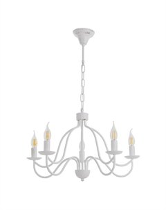 Люстра "Джил" 5xE14 40Вт белый 57х57х42-100 см Bayerlux