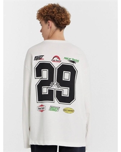 Лонгслив мужской белый "motor racing" Mark formelle