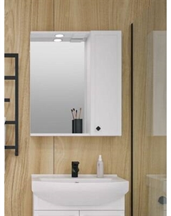 Шкаф с зеркалом для ванной Runo Римини 65 правый