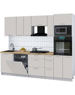 Кухонный гарнитур Интерлиния Мила Gloss 2.6-ПМ1