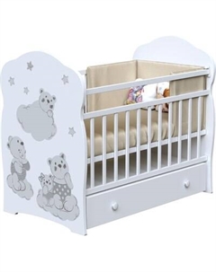 Детская кроватка VDK Timmy колесо-качалка с ящиком Vdk