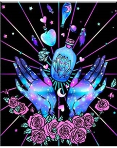 Картина по номерам Флюид Волшебство рук 40x50 / BHR0555