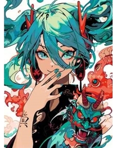 Картина по номерам PaintLine Мику Хатсуне / PL-00302 Paintline