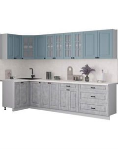 Кухонный гарнитур Интерлиния Мила Деко 1.2x3.0