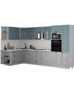 Кухонный гарнитур Интерлиния Мила Деко 1.88x3.4 LV