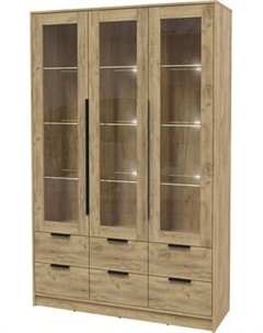 Шкаф с витриной Интерлиния Концепт КТ-ШВ3 с подсветкой