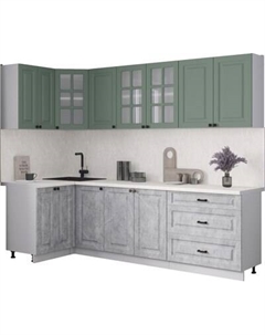 Кухонный гарнитур Интерлиния Мила Деко 1.2x2.6